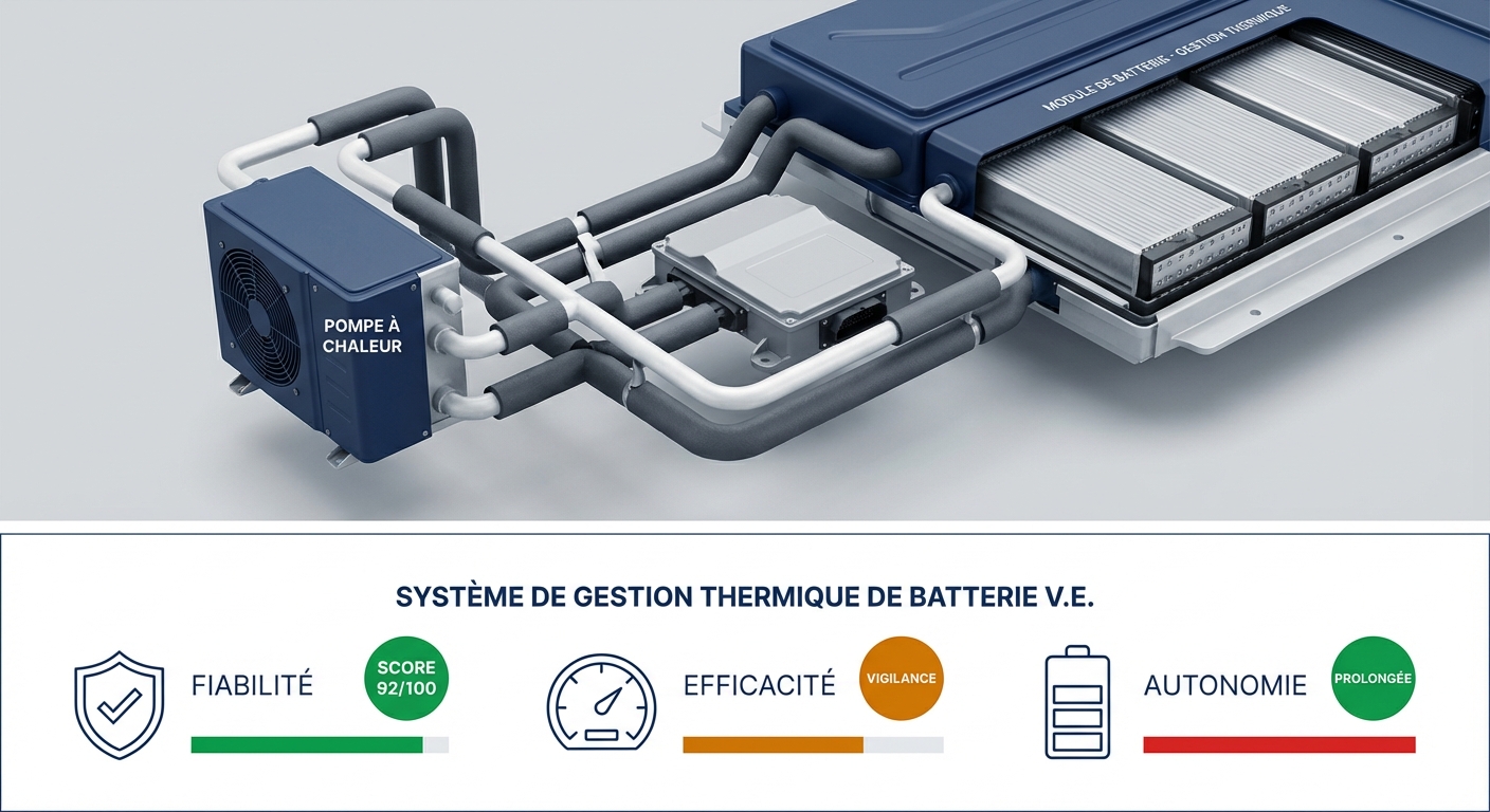 Système de gestion thermique de la batterie d'un véhicule électrique