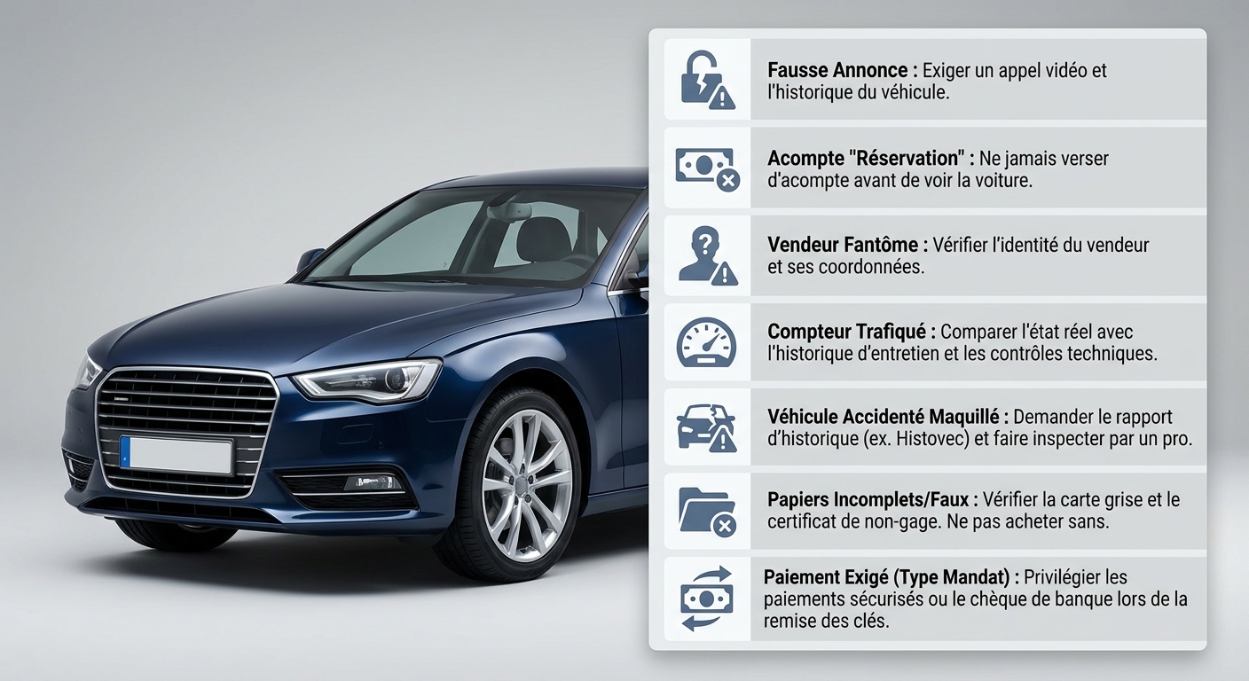 Sept arnaques courantes voiture occasion à éviter sur La Centrale