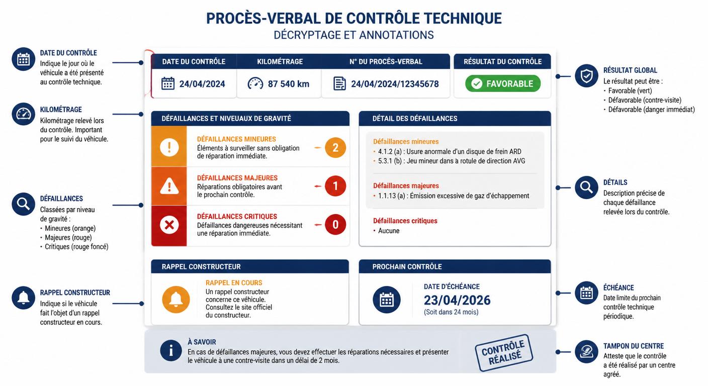 Anatomie d'un procès-verbal de contrôle technique post-réforme 2026