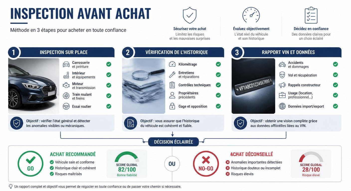 Infographie de la méthode de vérification de la fiabilité d'un Dacia Lodgy avant l'achat