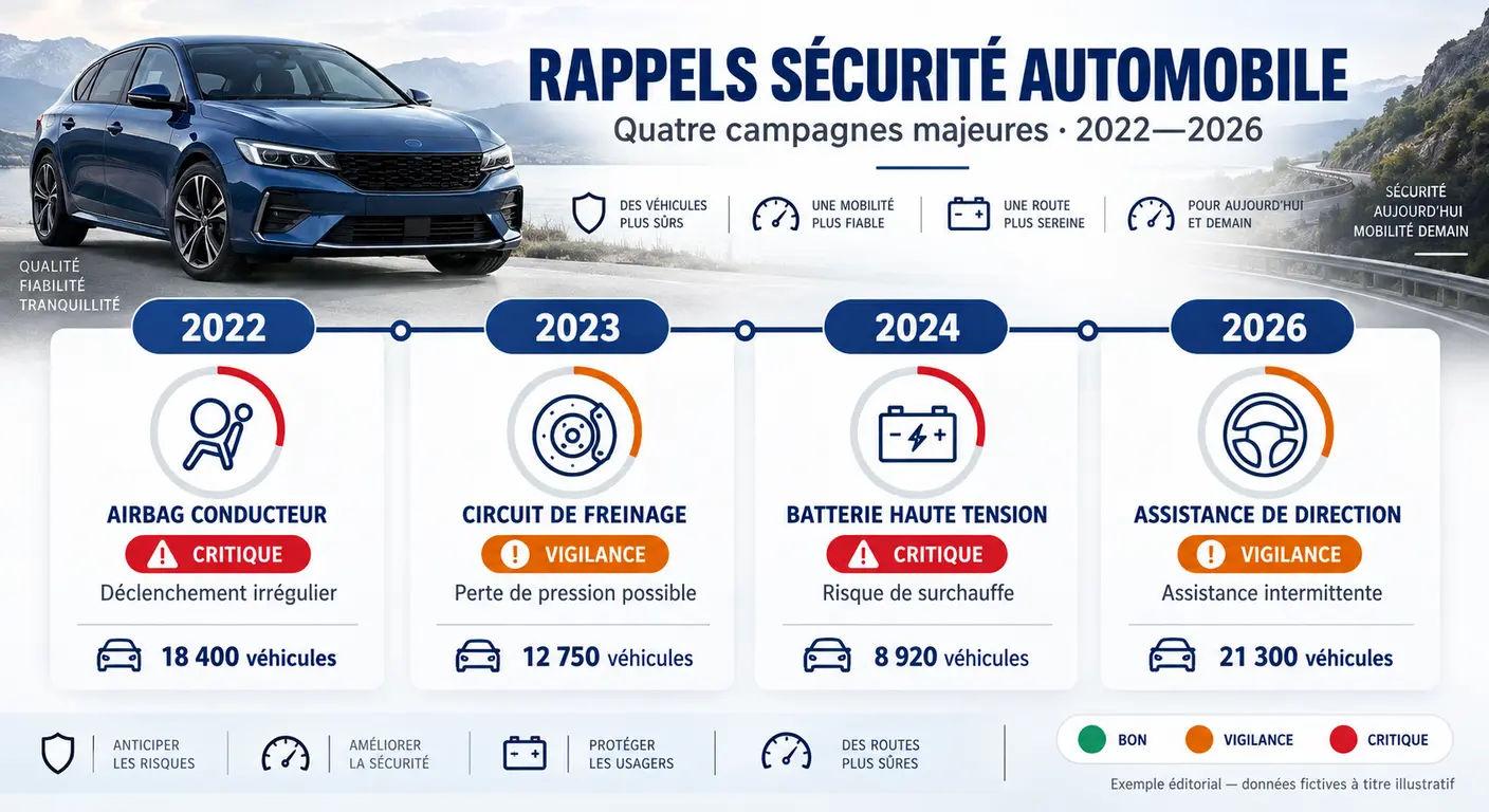 Chronologie des quatre campagnes de rappel officielles concernant la Hyundai i20