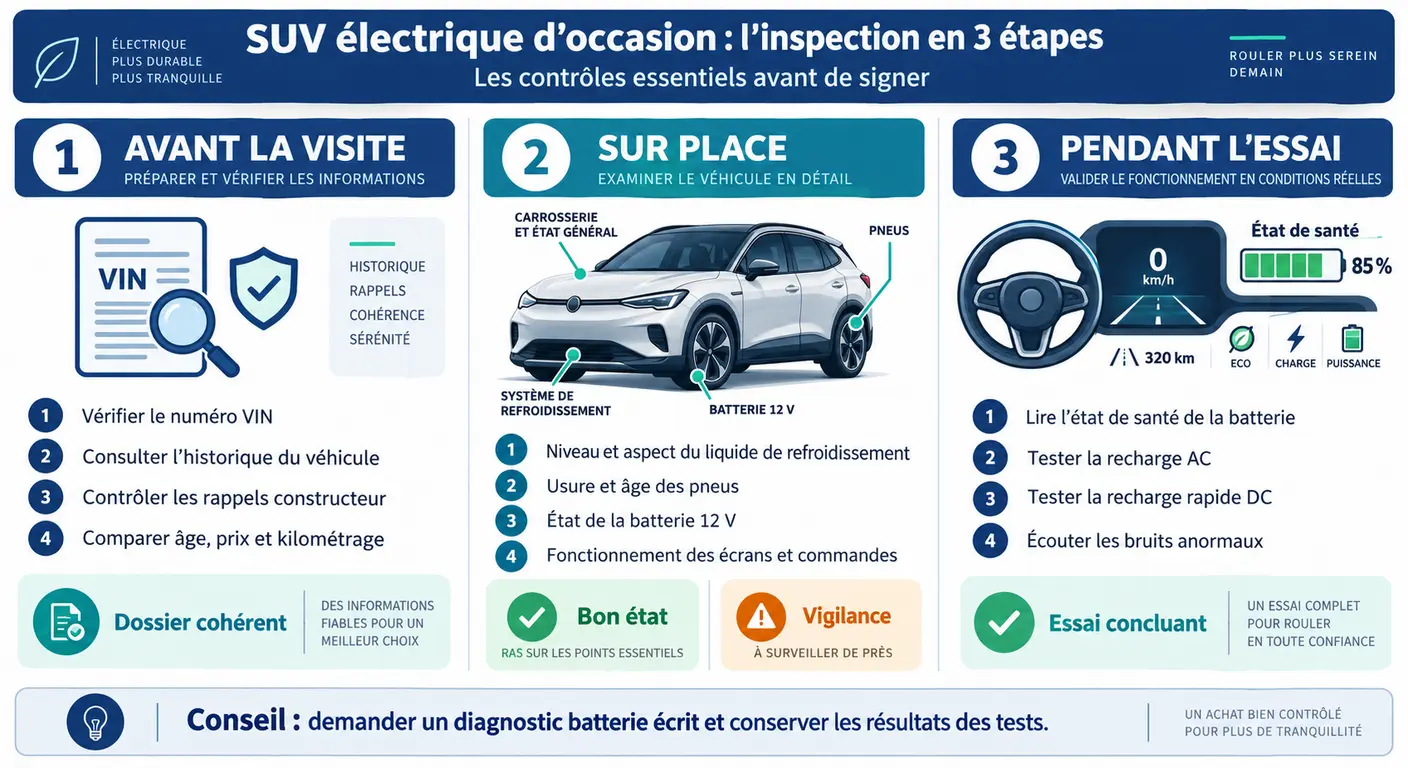 Protocole d'inspection en trois étapes avant l'achat d'un Hyundai Kona Electric d'occasion