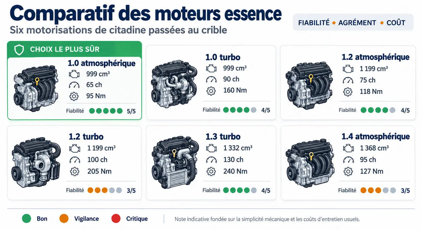 Comparatif de la fiabilité des six moteurs de Kia Picanto disponibles en occasion