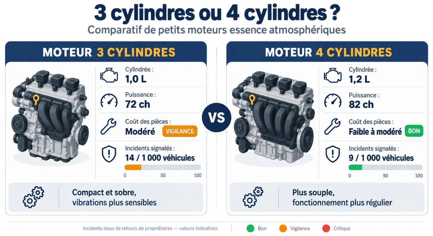 Infographie comparant les blocs atmosphériques 1.0 et 1.1 de la Kia Picanto